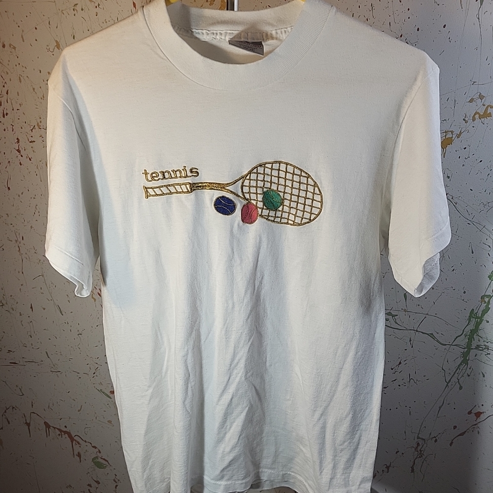vintage single stitch t shirt Tennis